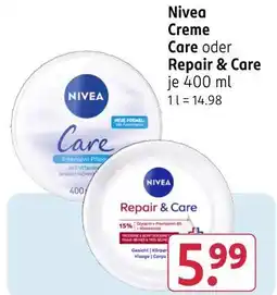 Rossmann Nivea creme care Angebot