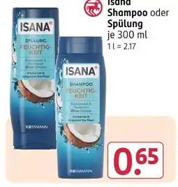 Rossmann Isana shampoo oder spülung Angebot
