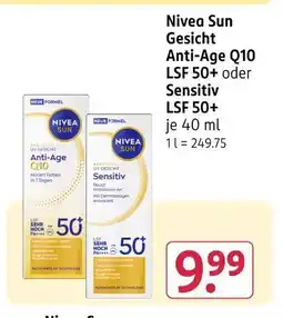 Rossmann Nivea sun gesicht anti-age q10 Angebot