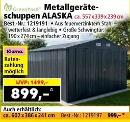 Norma GreenYard Metallgeräteschuppen ALASKA Angebot