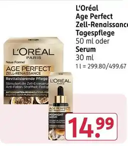 Rossmann L'oréal paris age perfect zell-renaissance tagespflege Angebot