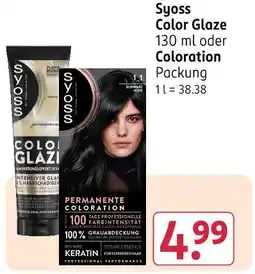 Rossmann Syoss color glaze oder coloration Angebot