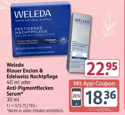 Rossmann Weleda blauer enzian & edelweiss nachtpflege Angebot