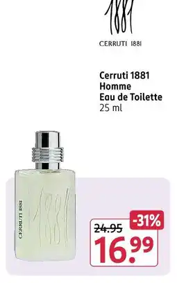 Rossmann Cerruti 1881 homme eau de toilette Angebot