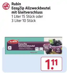 Rossmann Rubin easyzip allzweckbeutel Angebot