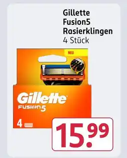 Rossmann Gillette fusion5 rasierklingen Angebot