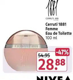 Rossmann Cerruti 1881 femme eau de toilette Angebot