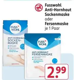 Rossmann Fusswohl anti-hornhaut sockenmaske oder fersenmaske Angebot