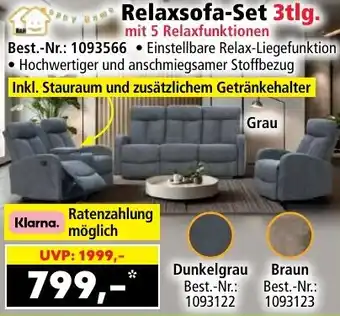 Norma Relaxsofa-Set 3tlg. Angebot