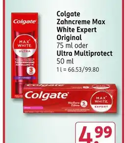 Rossmann Colgate zahncreme max white expert original oder ultra multiprotect Angebot