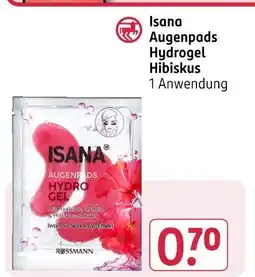 Rossmann Isana augenpads hydrogel hibuskus Angebot