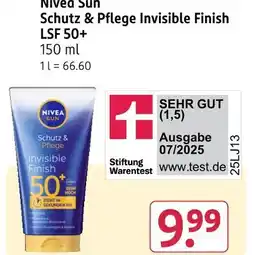 Rossmann Nivea sun schutz & pflege invisible finish Angebot
