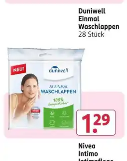 Rossmann Duniwell einmal waschlappen Angebot