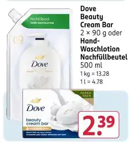 Rossmann Dove beauty cream bar Angebot