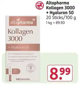 Rossmann Altapharma kollagen 3000 + hyaluron 50 Angebot
