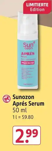 Rossmann Sunozon après serum Angebot