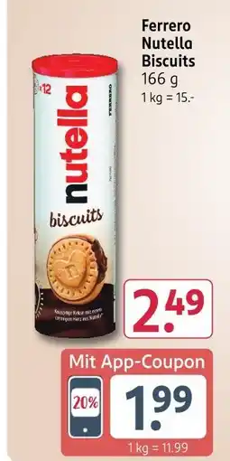 Rossmann Ferrero nutella biscuits Angebot