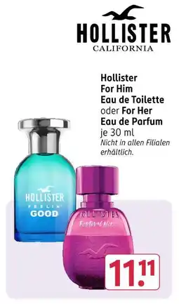 Rossmann Hollister for him eau de toilette Angebot