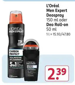 Rossmann L'oréal men expert deospray Angebot
