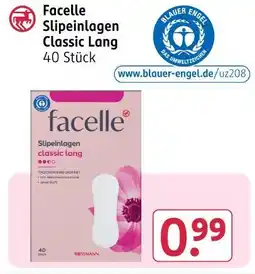 Rossmann Facelle slipeinlagen classic lang Angebot