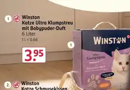 Rossmann Winston katze ultra klumpstreu mit babypuder-duft Angebot