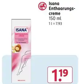 Rossmann Isana enthaarungscreme Angebot
