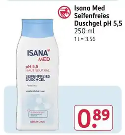 Rossmann Isana med seifenfreies duschgel Angebot