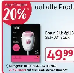 Rossmann Braun silk-épil 3 Angebot
