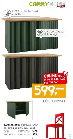 XXXLutz Carryhome kücheninsel sandella i 160 Angebot