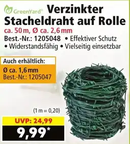 Norma GreenYard Verzinkter Stacheldraht auf Rolle Angebot