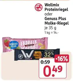 Rossmann Wellmix proteinriegel Angebot