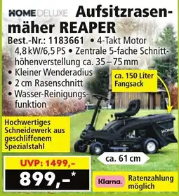 Norma HOME DELUXE Aufsitzrasenmäher REAPER Angebot