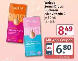 Rossmann Weleda serum drops hyaluron Angebot