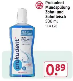 Rossmann Prokudent mundspülung zahn- und zahnfleisch Angebot