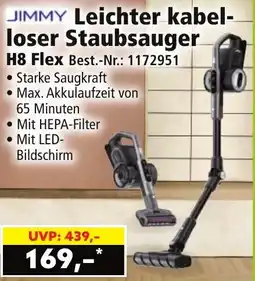Norma JIMMY Leichter kabelloser Staubsauger H8 Flex Angebot