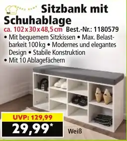 Norma Sitzbank mit Schuhablage Angebot