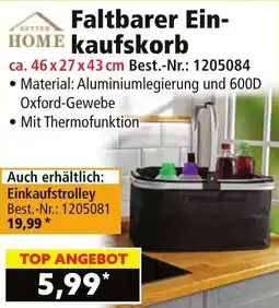 Norma Faltbarer Einkaufskorb Angebot