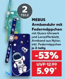 Kaufland MEBUS Armbanduhr mit Federmäppchen Angebot