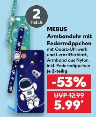 MEBUS Armbanduhr mit Federmäppchen