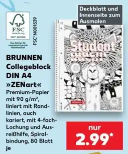 Kaufland BRUNNEN Collegeblock Angebot