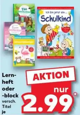 Kaufland Lernheft oder -block Angebot
