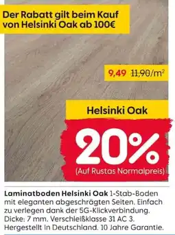 Rusta Laminatboden Helsinki Oak Angebot