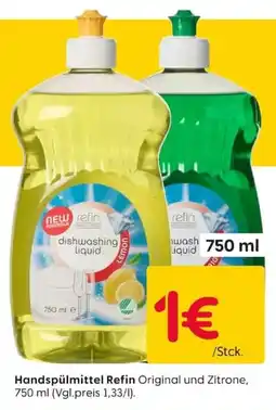 Rusta Handspülmittel Refin Original und Zitrone Angebot