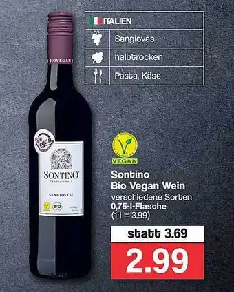 Famila Nord West Sontino Bio Vegan Wein Angebot