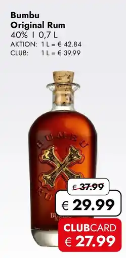 Travel Free Bumbu Original Rum Angebot