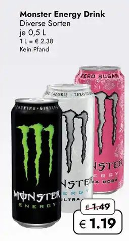 Travel Free Monster Energy Drink Angebot