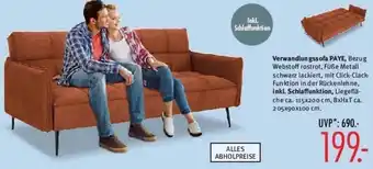 Trends Möbel Verwandlungssofa PAYE Angebot