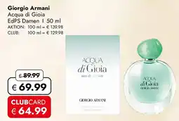 Travel Free Giorgio Armani Acqua di Gioia EdPS Damen Angebot