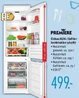 Trends Möbel PREMIERE Einbau-Kühl-/Gefrierkombination 361787 Angebot