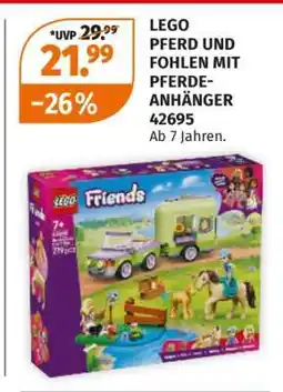Müller LEGO PFERD UND FOHLEN MIT PFERDE-ANHÄNGER 42695 Angebot